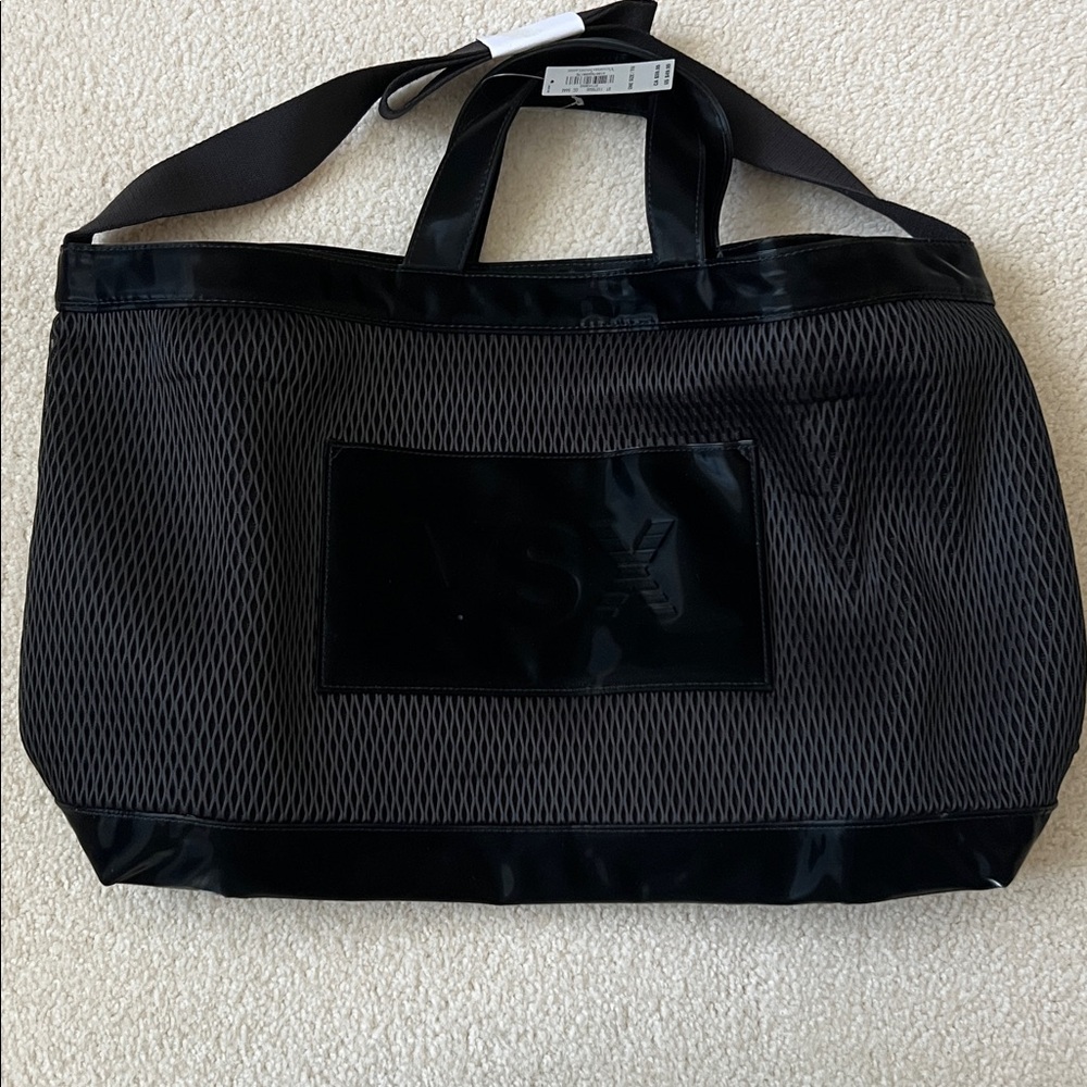VSX Black Mesh Tote with Glossy Detail